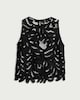 image 4 of F&F Lace Leaf Pattern Sleeveless Co-ord Beach Top in Black
