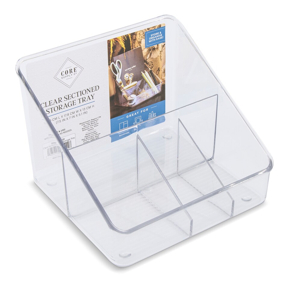 image 1 of Core Supply Clear Section Storage Tray