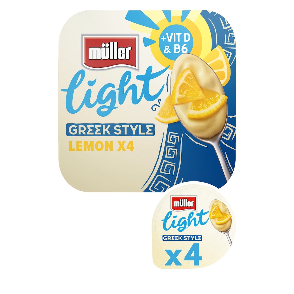 image 1 of Muller Light Greek Style Lemon Yogurt 4X115g