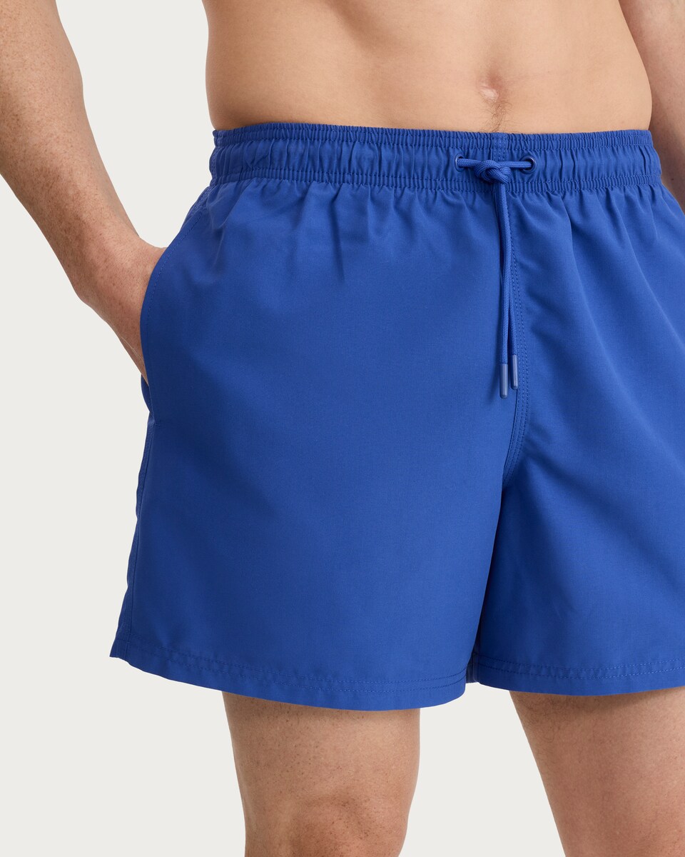 image 1 of F&F Drawstring Lined Swim Shorts in Blue