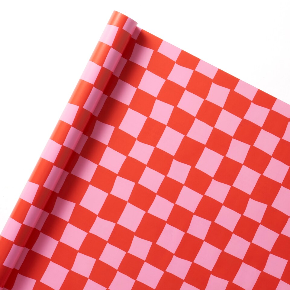 image 1 of Paperchase Christmas Checker board 3m Roll Wrap