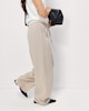 image 1 of F&F Textured Wide Leg Trousers in Neutral