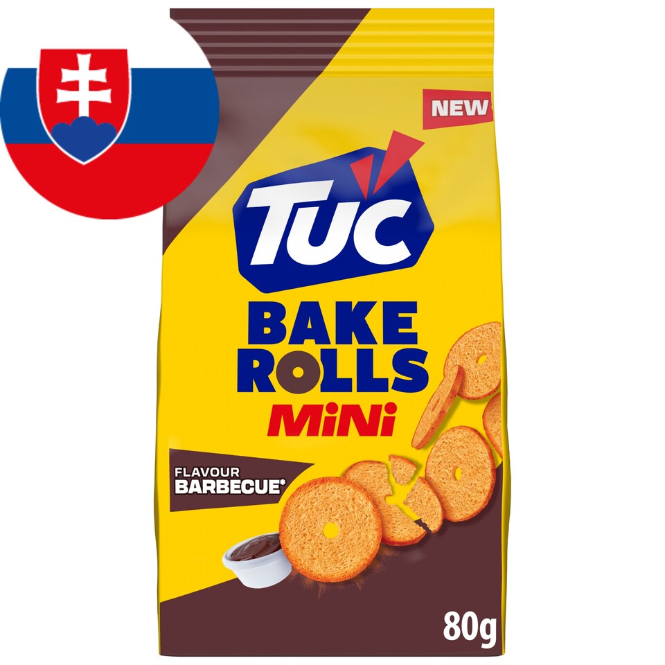 TUC BAKE ROLLS BARBEQUE BREAD CRISPS 80 g