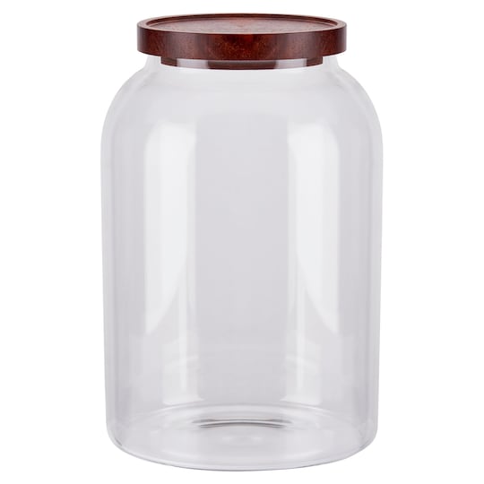 Tesco Acacia Lid Glass Storage Large 3L Tesco Groceries