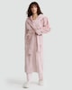 image 3 of F&F Fleece Stripe Hooded Dressing Gown in Pink