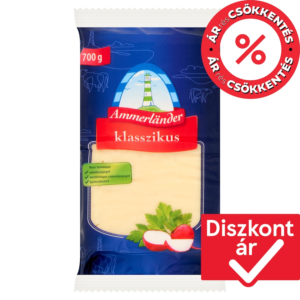 Ammerländer klasszikus félzsíros félkemény sajt 700 g  1. kép