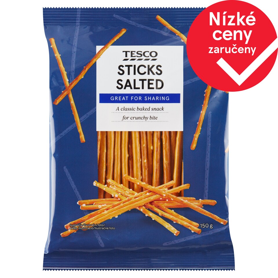 Tesco Trvanlivé tyčinky solené 150g