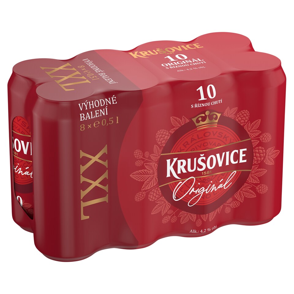 Krušovice Original 10 Light Draft Beer 8 x 0.5L