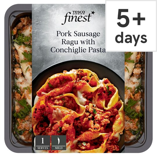 Tesco Finest Pork Sausage Ragu With Pasta 400G Tesco Groceries