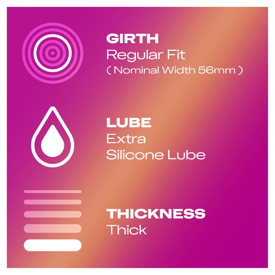 image 1 of Durex Pleasure Me Condoms Ribbed & Dotted Regular Fit 12 Pack
