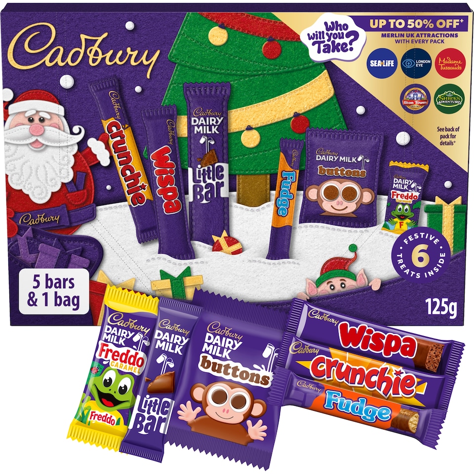 image 1 of Cadbury Chocolate Xmas Santa Selection Box Medium 125g