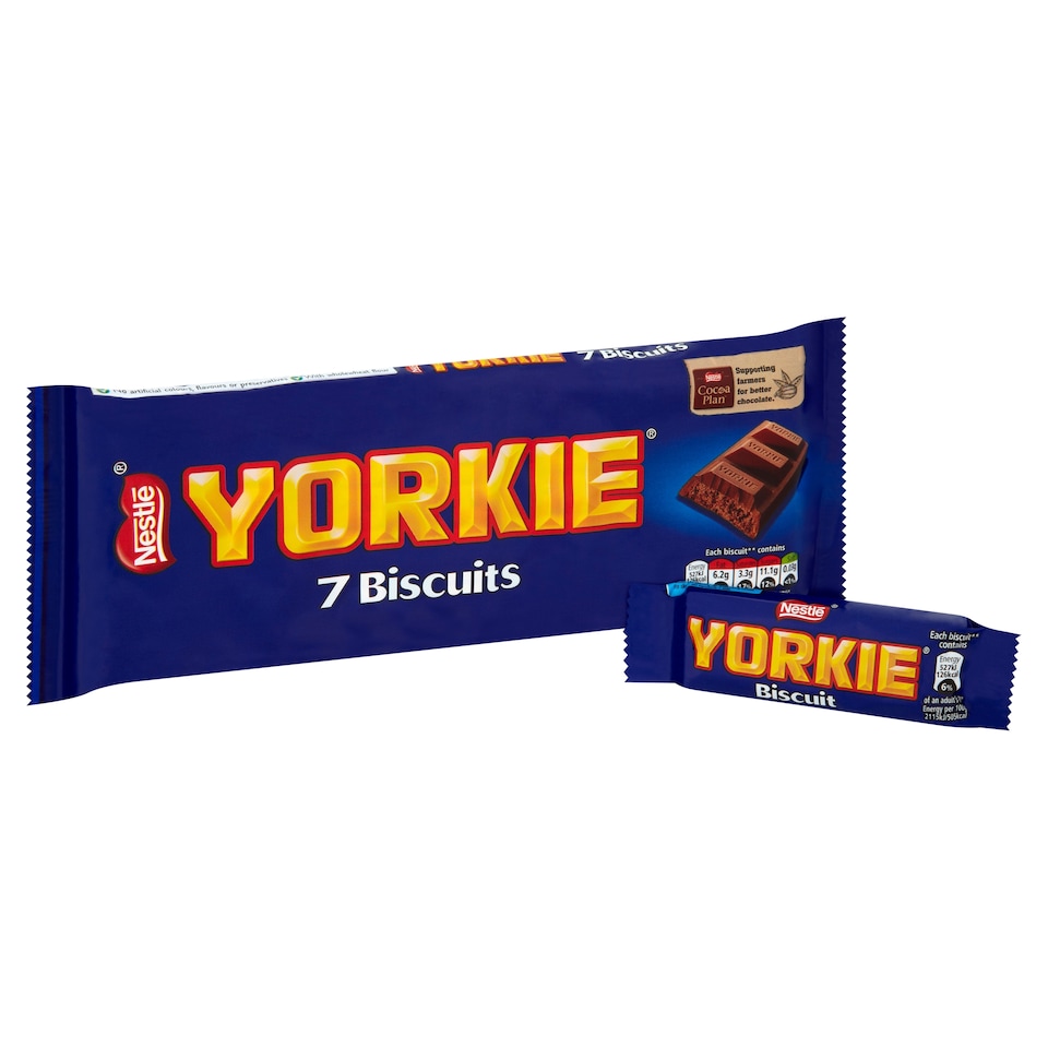 image 1 of Yorkie Milk Chocolate Biscuit Bars Multipack, 7 Pack 7x24.5g