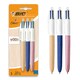 image 1 of  BIC 4 COLOUR WOOD PEN 3PK