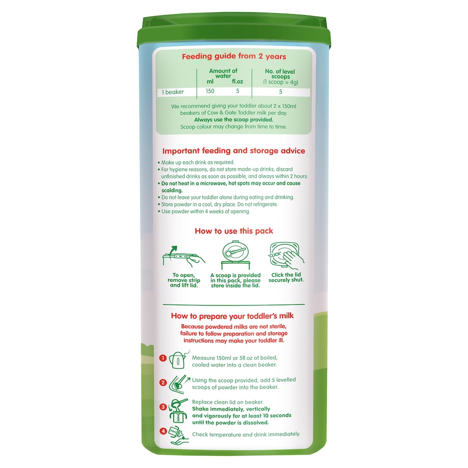 image 1 of Cow & Gate 4 Toddler Milk Formula 2+ Years 800g