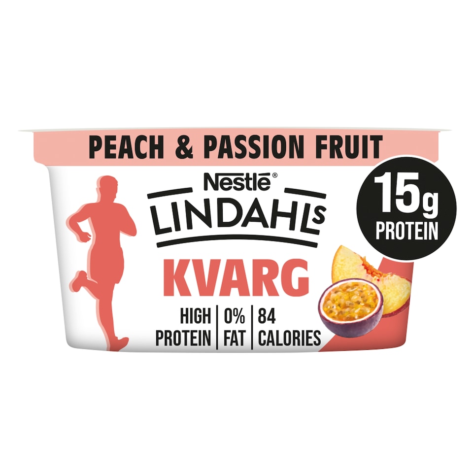 image 1 of Lindahls Kvarg Peach & Passion Fruit 150G Pot