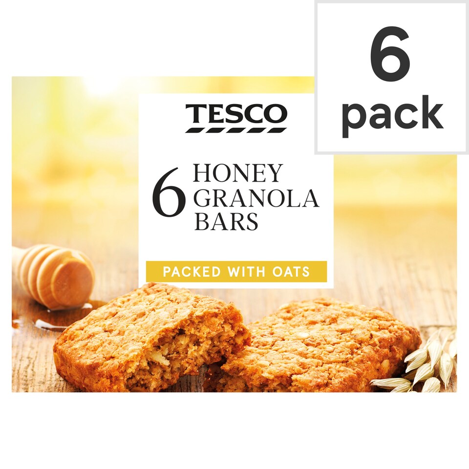 Tesco Oat & Honey Granola Bars 6 Pack 180G Tesco Groceries