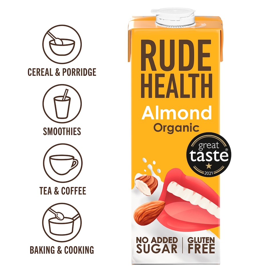 image 1 of Rude Health Organic Almond Longlife Dairy Free Drink 1L