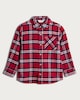 image 4 of F&F Boys Pure Cotton Check Print Long Sleeved Shirt in Red