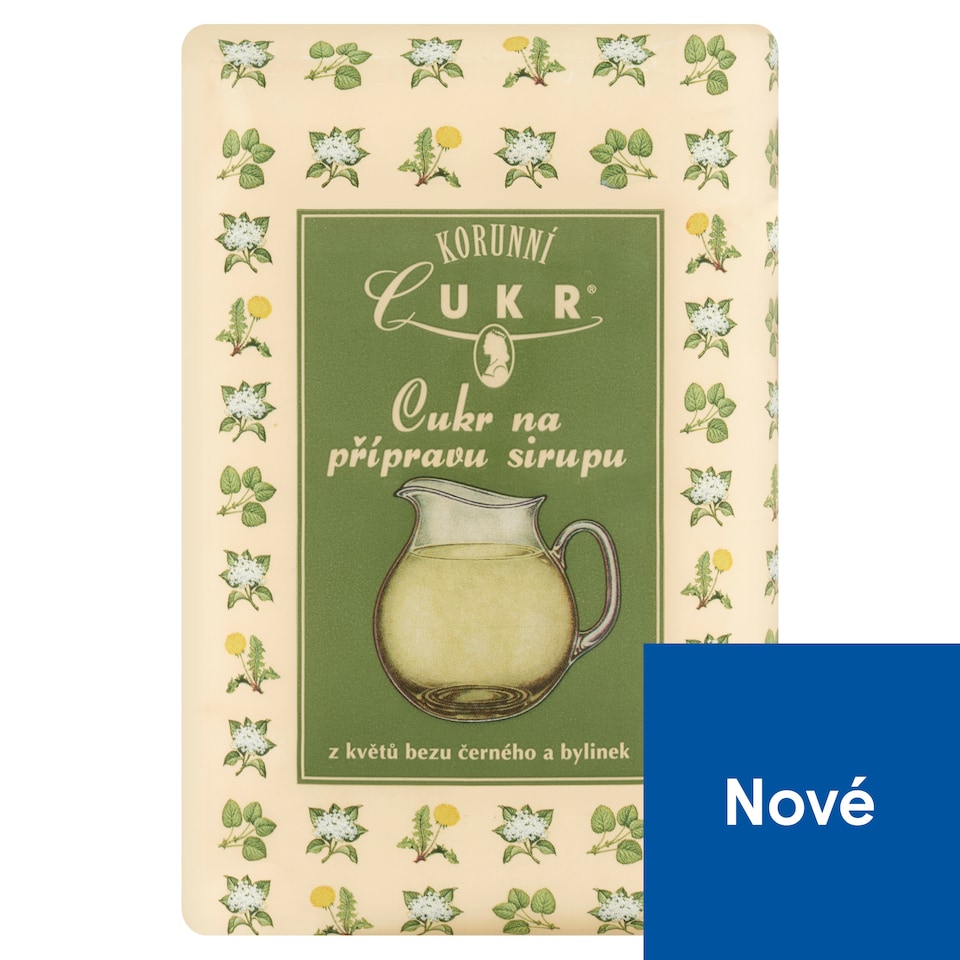 Korunní Cukr Cukr na přípravu sirupu z květů bezu černého a bylinek 1000g