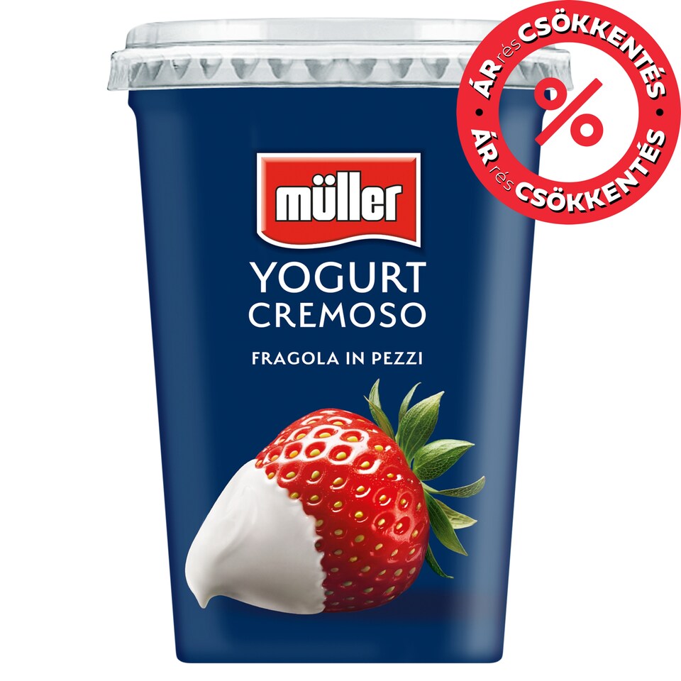 Müller epres krémjoghurt gyümölcskészítménnyel 500 g