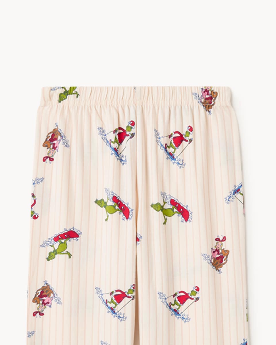 image 1 of The Grinch Unisex Pure Cotton Matching Family Pyjama Set in Cream