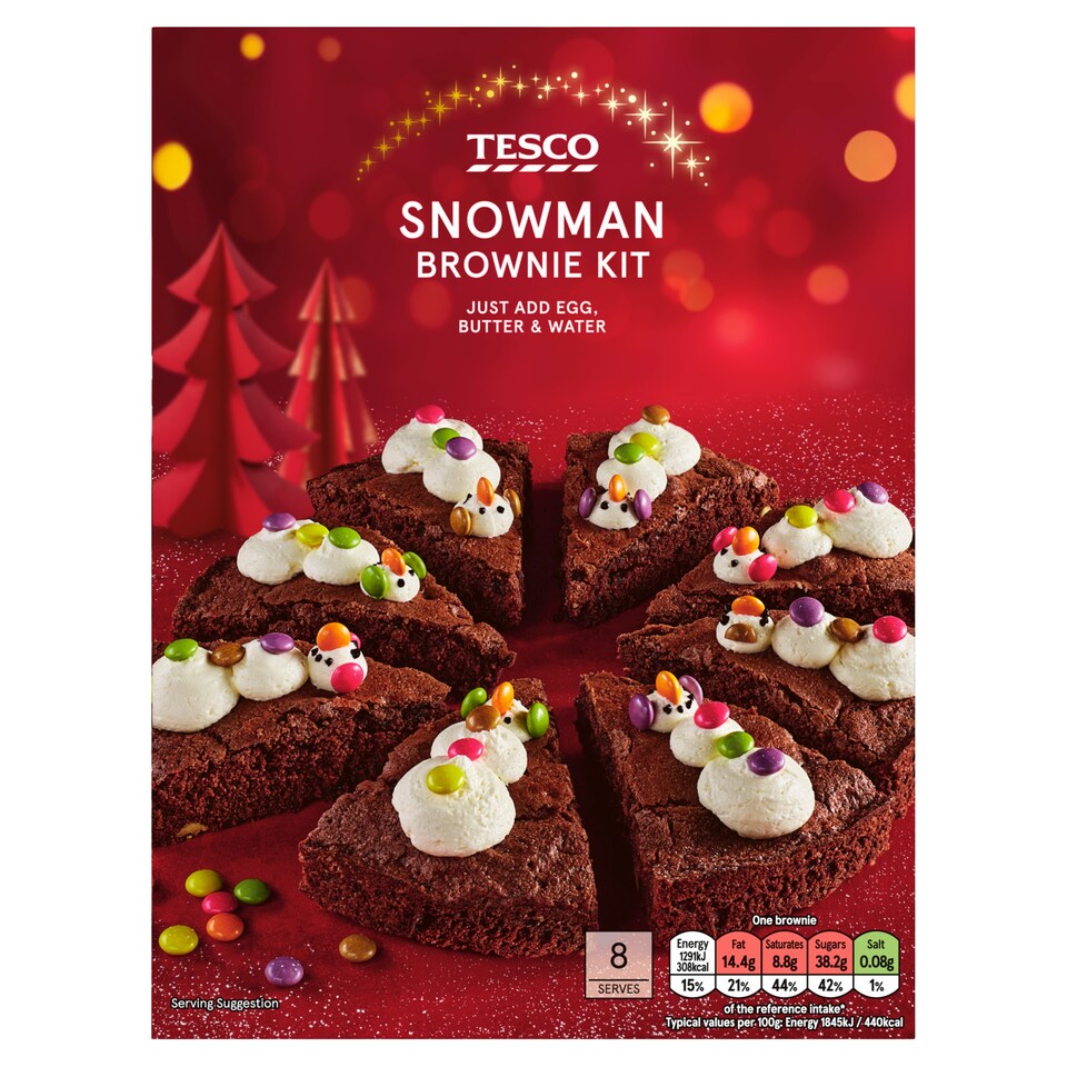 Tesco Snowman Brownie Kit 439G
