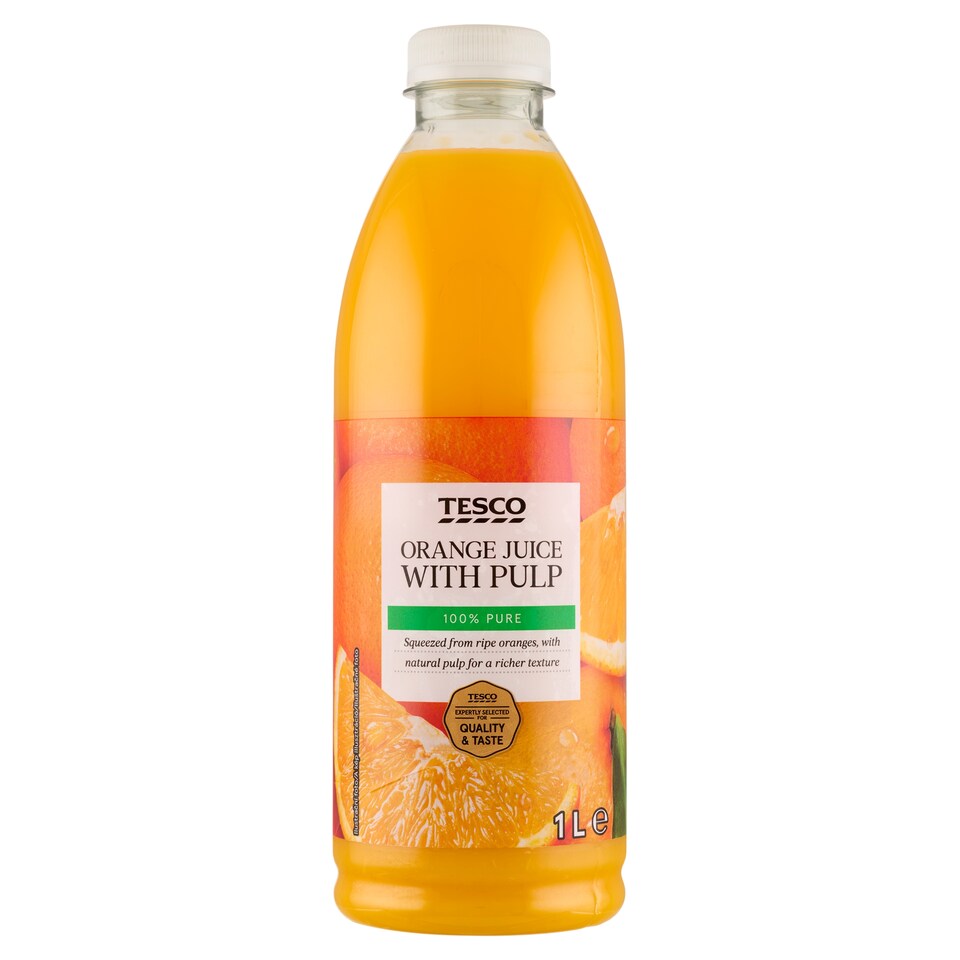Tesco Pomerančová šťáva s dužninou 1l