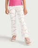 image 2 of F&F Girls 2-Pack Cotton Rich Heart Print Flared Leggings in Multi Pink