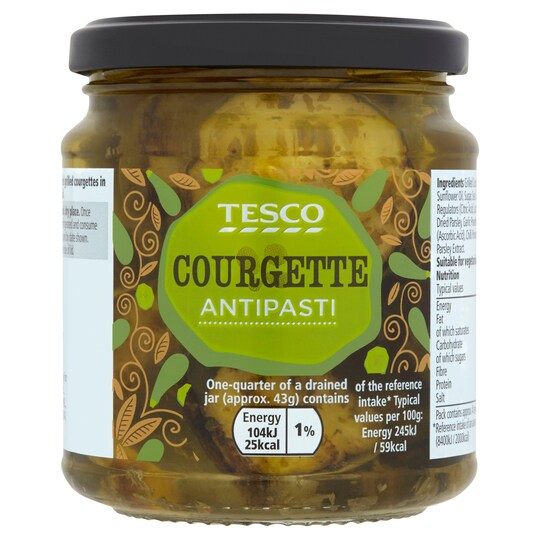 Tesco Courgettes Antipasti 285G Tesco Groceries