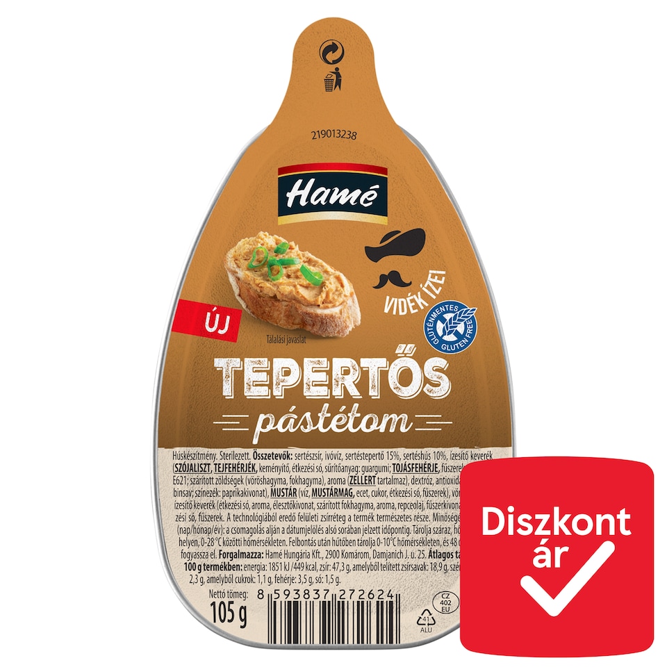 Hamé tepertős pástétom 105 g  1. kép