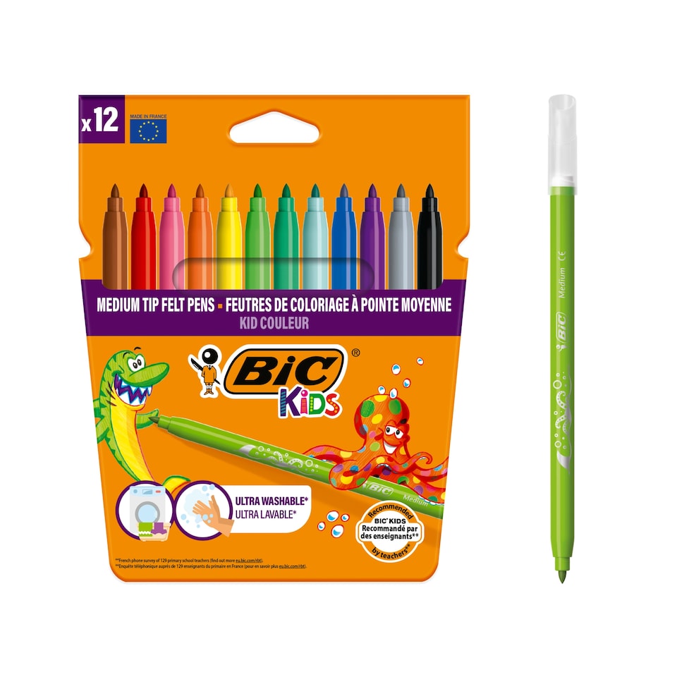 image 1 of BIC Kids Couleur Colouring Pens 12 Pack