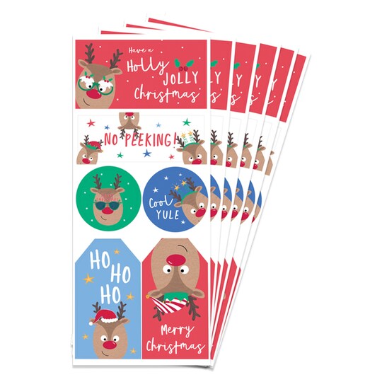 Tesco Rudi Reindeer Sticker Tags 6 Sheets Tesco Groceries