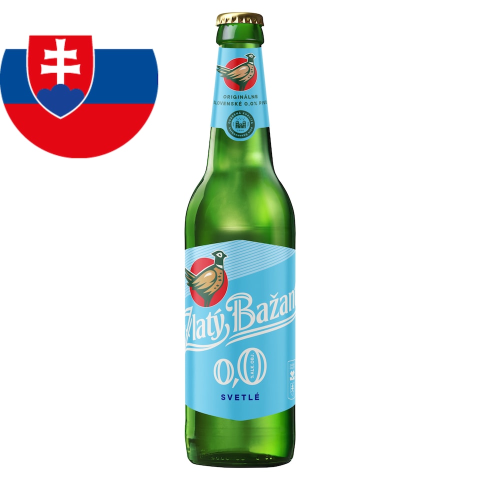 Zlatý Bažant 0,0% Svetlé fľaša 500 ml