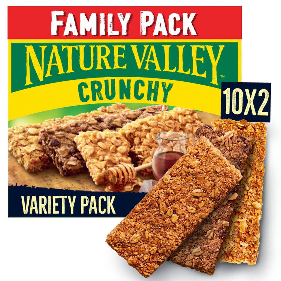 image 1 of Nature Valley Crunchy Cereal Bars Family Pack - Variety 10 x 42g