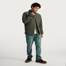 F&F Quilted Front Zip Up Jacket in Khaki