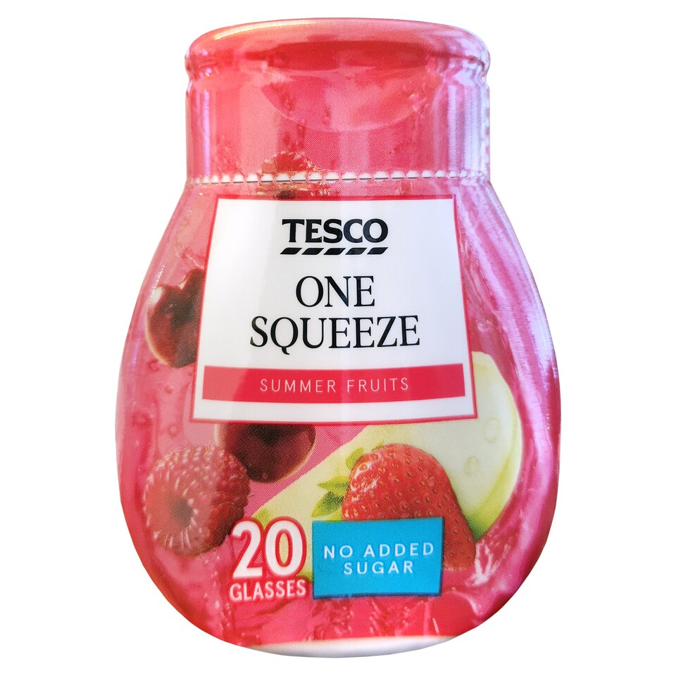 Tesco One Squeeze Summerfruits Water Enhancer 66Ml