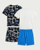 image 2 of F&F Boys 2-Pack Pure Cotton Gaming Print Pyjama Sets in White