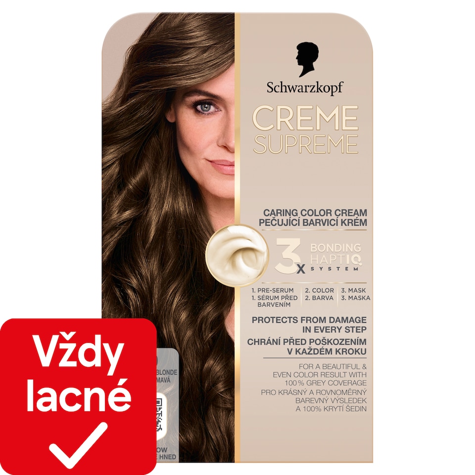 obrázok 1 z Schwarzkopf Creme Supreme Farba na vlasy 6-0 Prirodzená tmavá blond