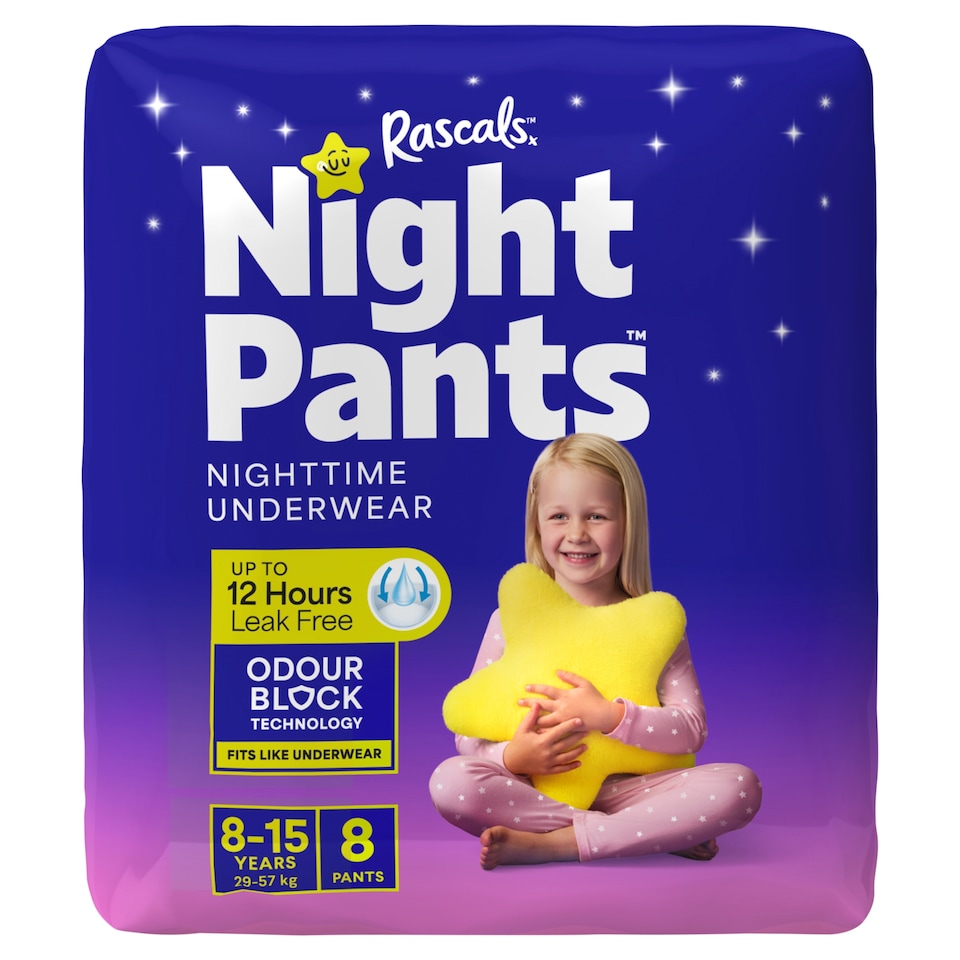 Night Pants Girls 8-15 Years (29-57 kg), 8-Pack