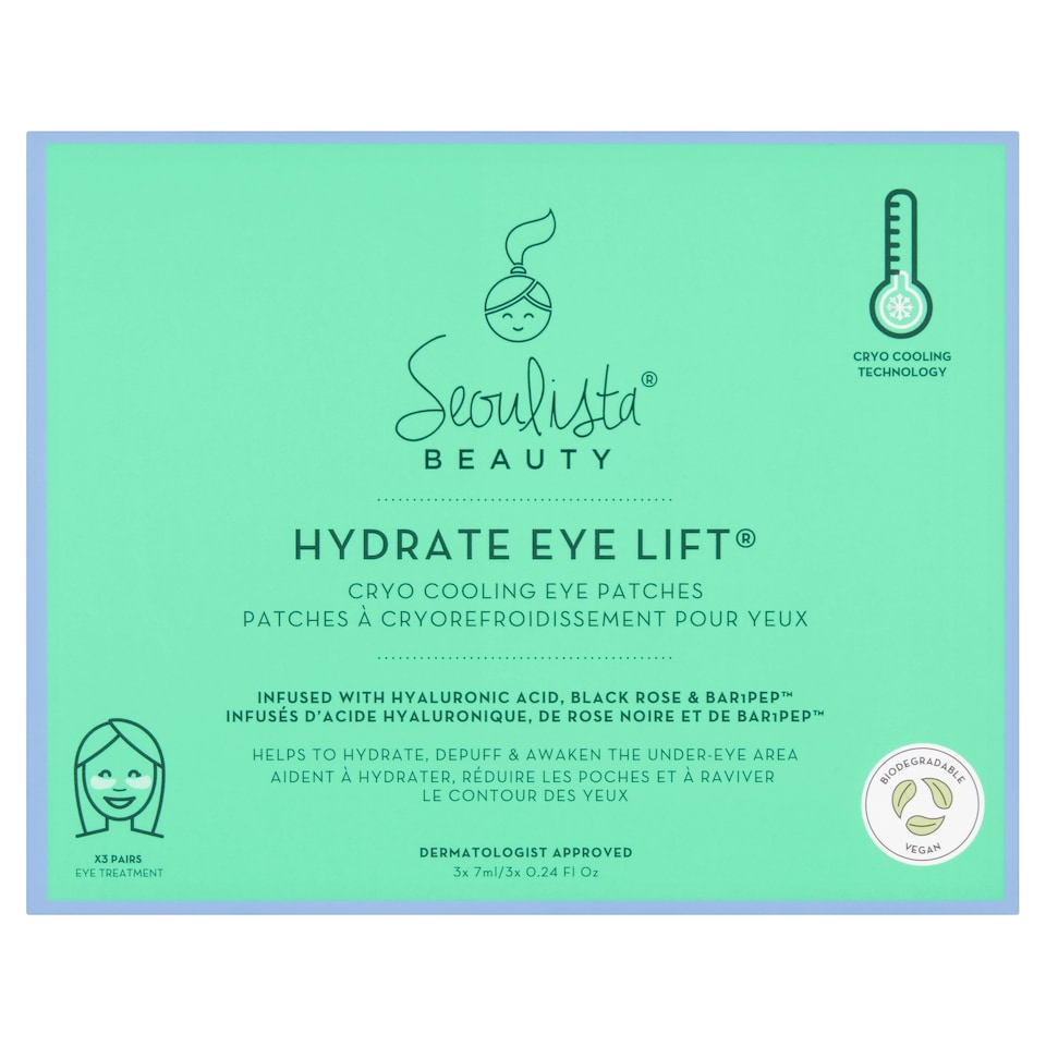 Seoulista Beauty Hydrate, Cryo Cooling Eye Patches 3 x 7ml