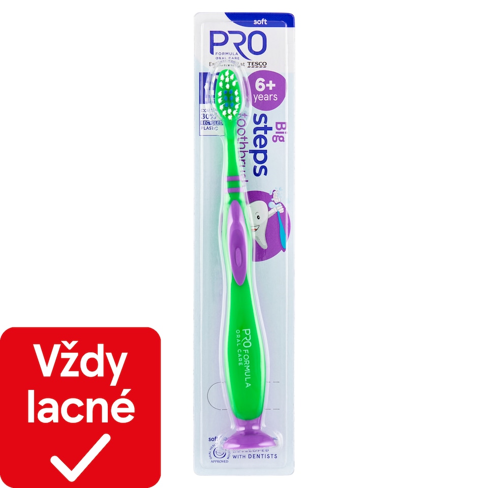 obrázok 1 z Tesco Pro Formula Big Steps Soft zubná kefka pre deti staršie ako 6 rokov