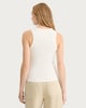 image 3 of F&F Cotton Rich Ribbed Racer Back Vest in Cream