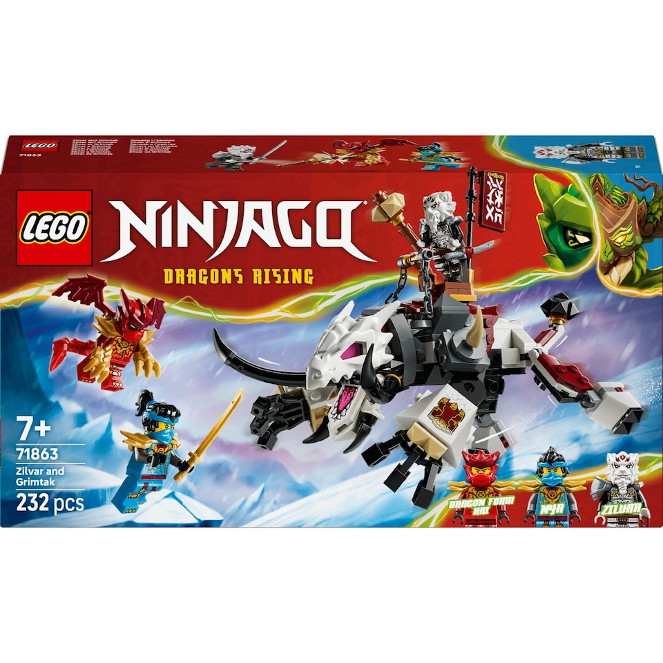 image 1 of LEGO NINJAGO 71863 Zilvar and Grimtak The Dragon Beast
