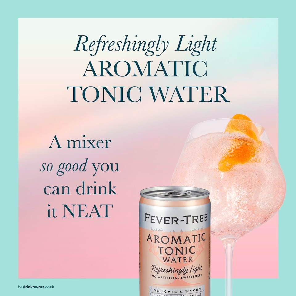 image 1 of Fever-Tree Light Aromatic Tonic Water Cans 8x150ml