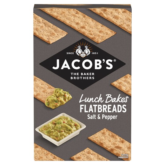 Jacobs Flatbread Salt & Cracked Black Pepper 150G Tesco Groceries