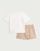 image 2 of F&F Baby 2-Piece Cotton Rich Bear Hugs Shorts Set in Neutral