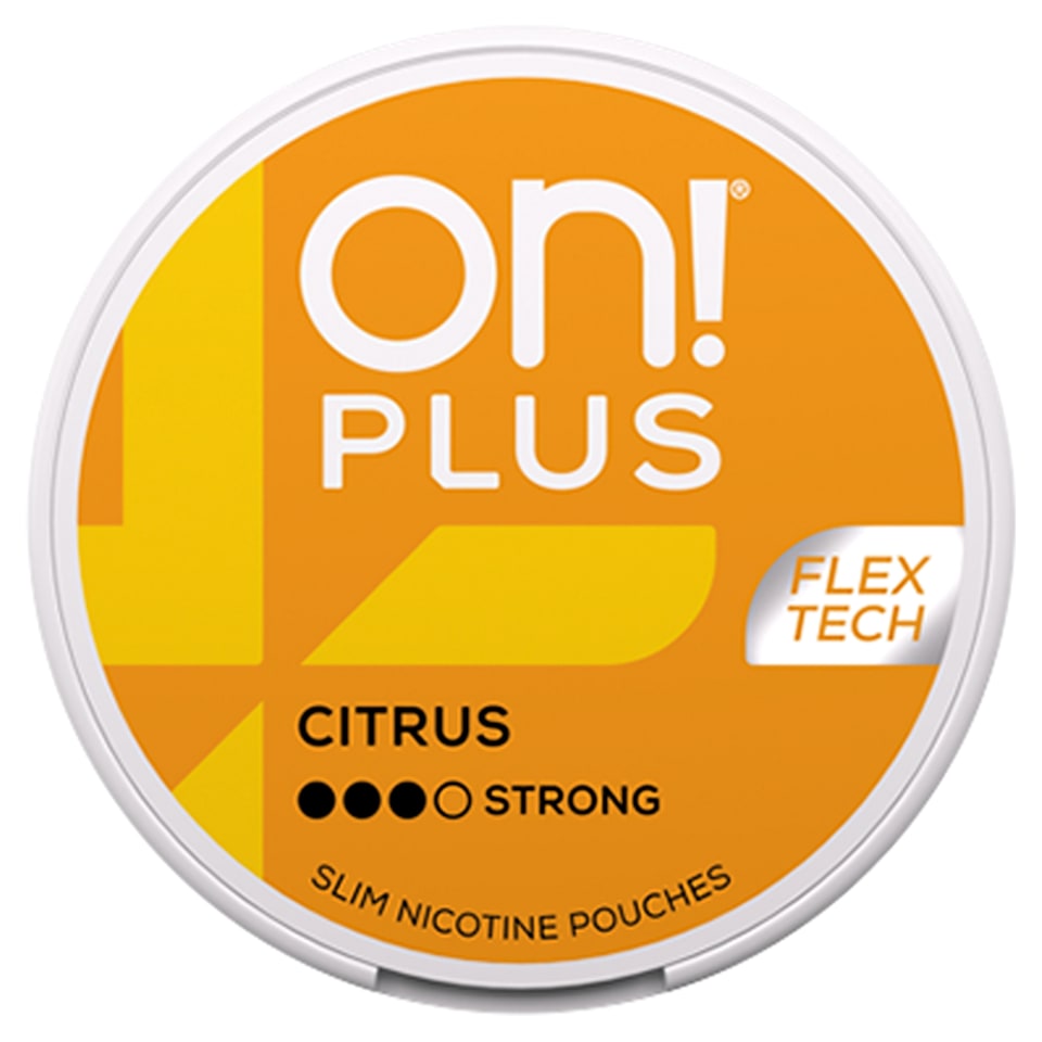 On! Plus Slim Nicotine Pouches - Citrus Strong 14.3g