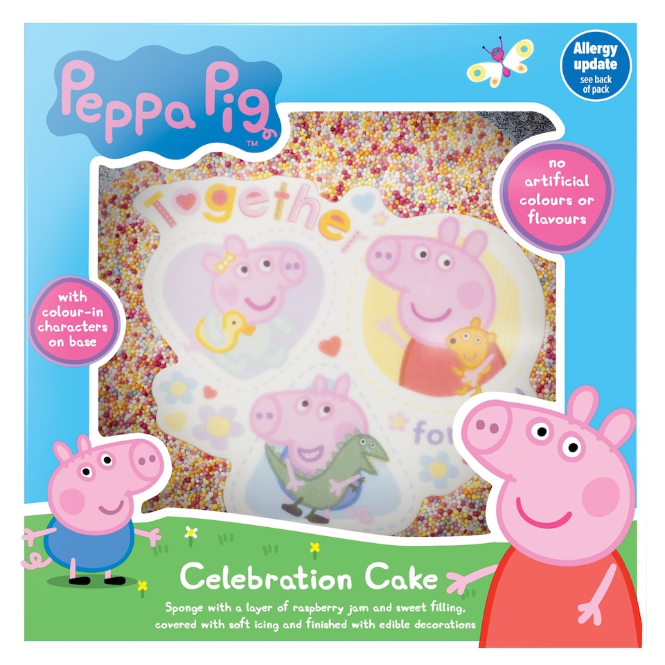 Peppa Pig Celebration Cake with Raspberry Jam