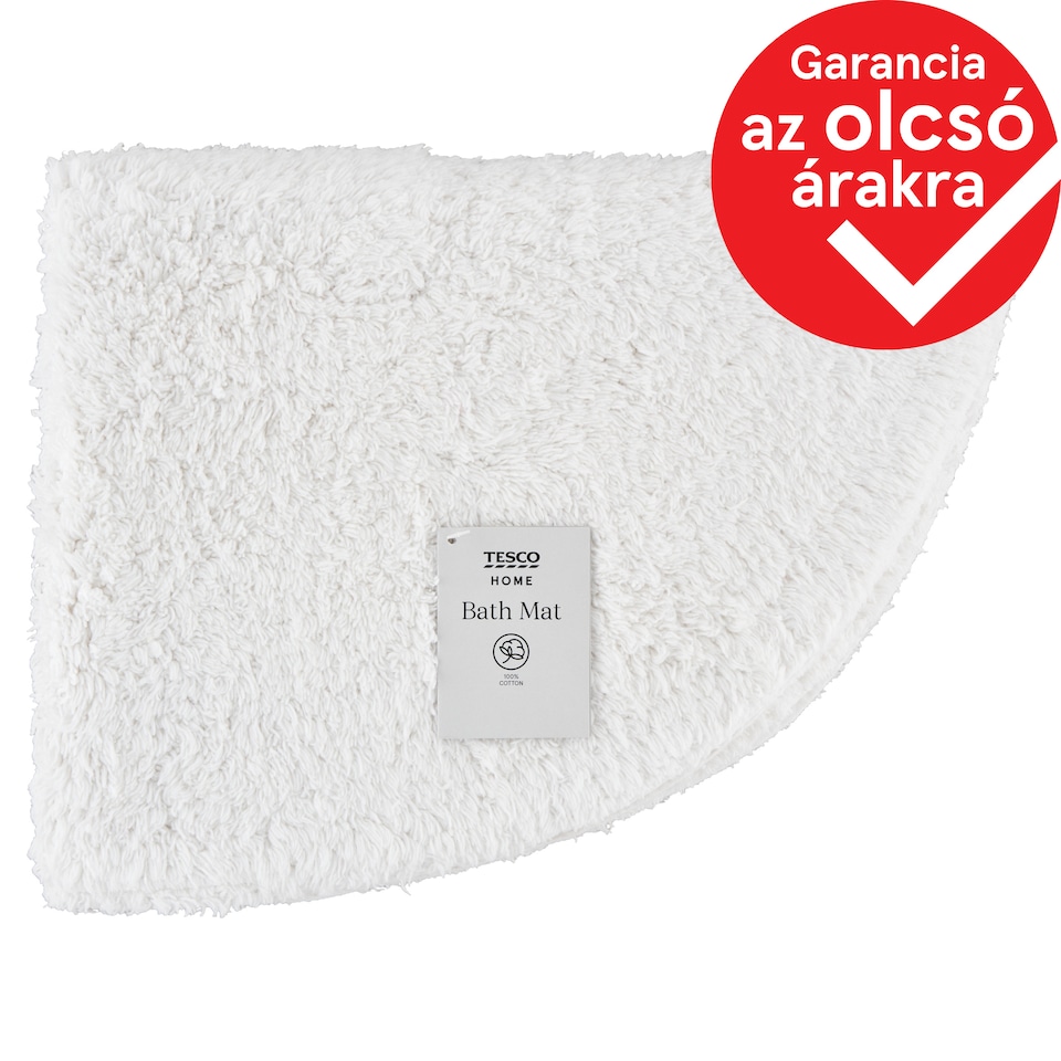 Tesco Home fehér színű fürdőszobaszőnyeg 50 cm x 70 cm