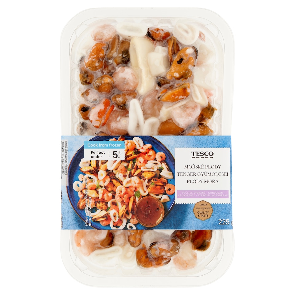 Tesco gyorsfagyasztott tenger gyümölcsei keverék 225 g